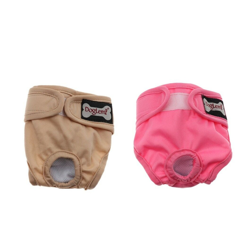 2x Reusable Dog Diapers Sanitary Pants Diaper Pad for Male Female Pet Dog