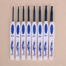 8pcs Blue and White Porcelain Handle Aluminium Crochet Hooks Knitting Set