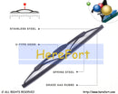 13" Hybrid 3 Section Rear Windshield Window Rain Blade Wiper fit for Kia 2004-10