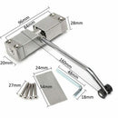 1pc Automatic Mounted Spring Door Closer Stainless Steel Adjustable Surface