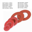 100pcs M3 OD 7-12mm Red Insulating Fiber Fibre Flat Washers Sealing Gaskets Kit