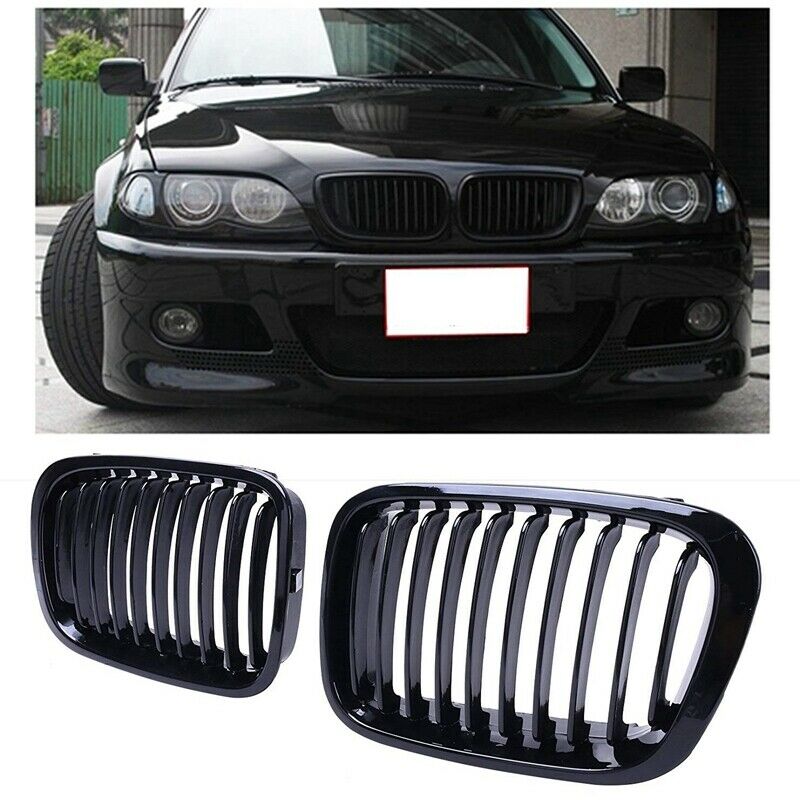Front Kidney Grills Compatible for BMW E46 3 Series 320I 325I 325Xi 323I 32 M4H5