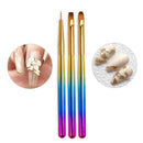 3pcs Nail Art Brush Set Nail Painting Brushes Liner Brush Nail Drawing Pen