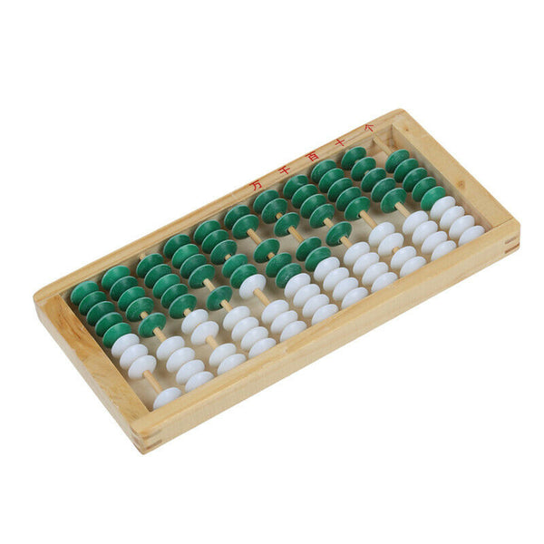 Wooden Framed 9-bead 11 Digits Abacus Counting Frame Kids Math Education U7L7