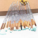 20Pcs/Set Professional Complete Diamond Beauty Makeup Brushes Eyebrow Eyesh S3Q9