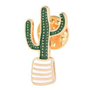 3PCS/Set Enamel Plant Potted Cactus Collar Brooch Pin Badge Clothing Cartoon BX