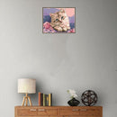 2pcs DIY 5D Diamond Embroidery Painting Set Diamond Cat Flower Mosaic Crafts