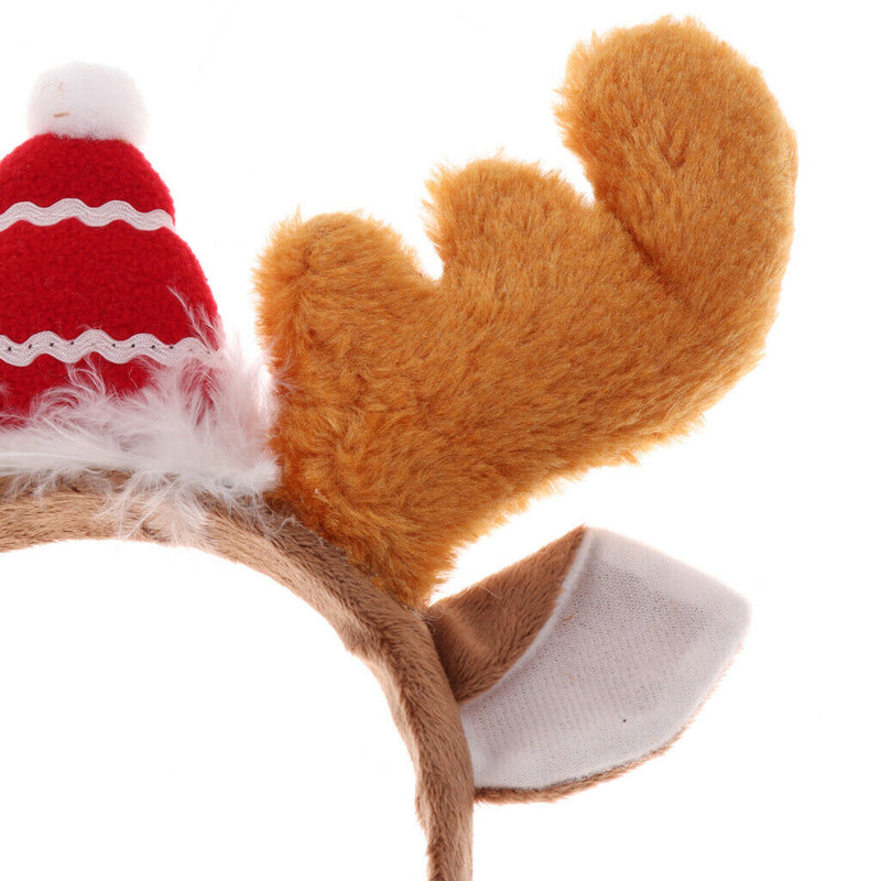 Christmas Reindeer Antler Head Hoop Dog Headband Headwear Hair Hoop