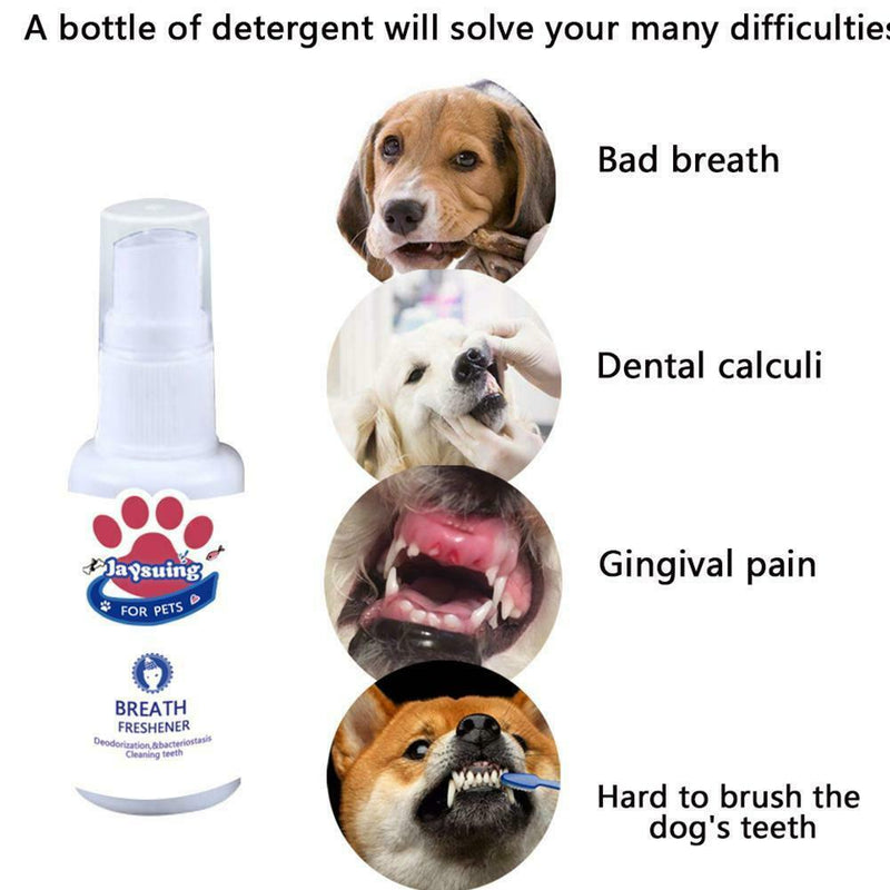 Breath Freshener Spray Pet Dog Teeth Cleaner Dog Cat Oral Healthy Dental Care