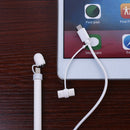 Pencil Cap Holder Nib Cover Cable Adapter Tether for iPad Pro White