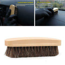 Car Brush Horsehair Bristle Wooden Handle Internal Cleaning Tools