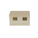 Unfinished Wood Box with Lid Trinkets Case for Home Decoration, Storage,