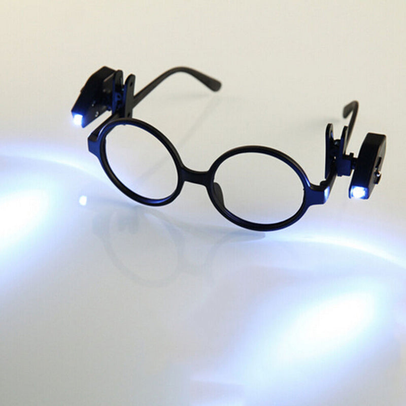 Universal Adjustable LED Glass Eyeglass Clip On Mini Book Reading Light Lamp MO