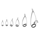 12Pcs Double Leg  Free Stainless Steel Frame Fishing Rod Guides Rings