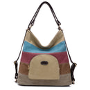 Large-Capacity Travel Lady Messenger Bag Solid Color Portable Handbag Multi F9B5