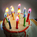 12pcs Colored Flame Magic Candles Birthday Cake Angel 2019 Flame Party M7F2