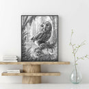 5D DIY Full Drill Diamond Painting Owl Cross Stitch Mosaic Kit Home Decor