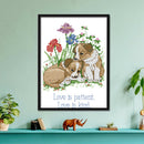 Two Dogs DIY Cross Stitch Kit 14CT Stamped Embroidery Home Decor (D236)