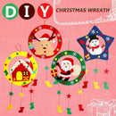 Child Handmade Xmas Garlands Cloth Wreath Art Kindergarten US Rural Style Random