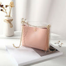 Fashion Women Mini Small Shoulder Bag Clear Transparent Girls Cute Composit F2Z3