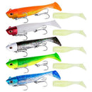 5Set 14G New Fishing Soft Lures Jig Heads Lure Set Luminous Lures with 6 No S7O8