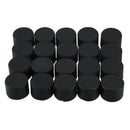 20pcs 19mm Car Silicone Wheel Lug Nut Bolt Cover Tyre Screw Cap Black