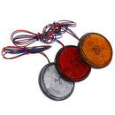 1Pc Motorcycle yellow round 24LED brake turn signal stop tail lights 3c