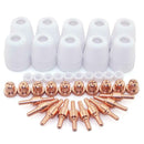 40pcs Air Plasma Cutting Cutter Consumables Extended Tip Nozzles Electrode