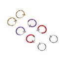 Sier 12MM Clip on Hoop Nose Lip Ear Ring stud  earrings NO-PIERCING