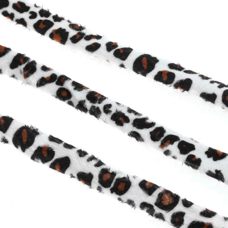 Funny White Leopard Stripes Cat Stick Kitten Rod Teaser Wand Pet Cat Toys