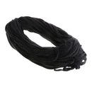 12mm Black Cotton Flat Cord Drawstrings String Sweater Hat Pants Belt Decor