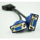 DMS-59 Pin to 2 Dual VGA 15 Pin Female Splitter Adapter Cable