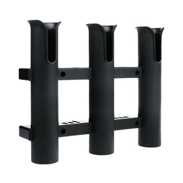 2pcs 3 Tubes Link Black Plastic Fishing Rod Racks Fishing Holder
