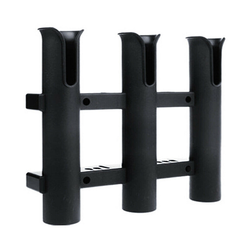 2pcs 3 Tubes Link Black Plastic Fishing Rod Racks Fishing Holder