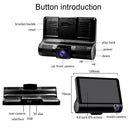 Car DVR 3 Cameras Lens 4.0 Inch Dash Camera Dual Lens with Rearview Camera