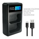 USB LCD Dual Channel Battery Plate Charger for Sony NP-FZ100 Camera Battery
