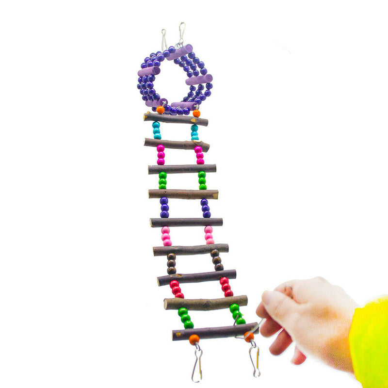 Colorful Bird Ladder Bridge Helps Birds with Balance , Durable & Flexible, Easy
