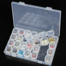 Storage Tool DIY Removable Clear Plastic Organizer Nail Art Rhinestone 28 D
