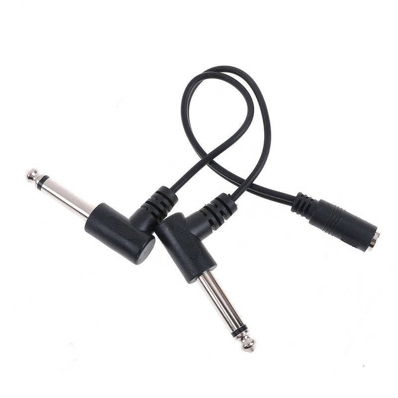 3.5mm mini 1/8"TRS stereo female jack to dual 6.35mm male plug mono TS adapterBX