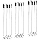 18Pcs 12lb Fishing Hair Rigs Assorted Hand Tied Carp Fishing Barbless Hooks