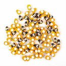 100Pcs Mini Bees Self Adhesive Funny Wooden Bumble Ladybug Craft Card Toppers AU