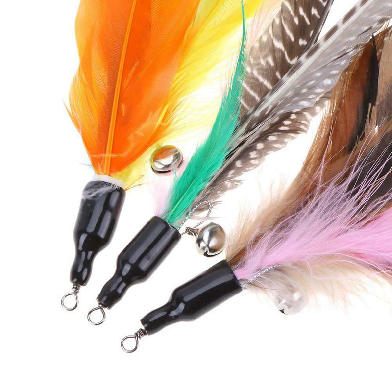 5pcs/lot Colorful Cat Toys Feather Replacement for Interactive Cat Wand