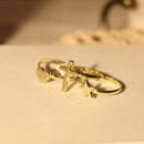 Unique Design 3 Pcs Heart Cross Star Shaped Rings Party Makeup Decoration JR