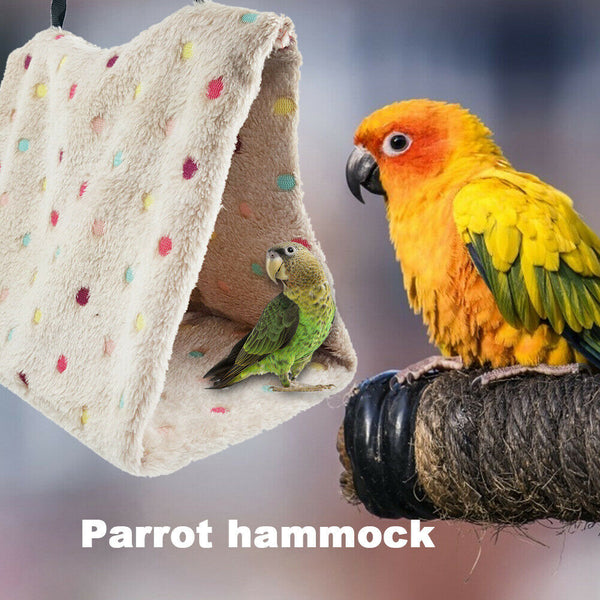 Winter Warm Bird Nest Triangle Parrot Hanging Cage Bed for Pet Hammock (S) A#S