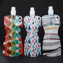 500mL Colorful Portable Foldable Water Bottle Bag Outdoors Hiking Supplies