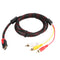 1.5M Audio Cable Black Male to Male HDMI To 3 RCA AV Video Audio Adapter Cable Z