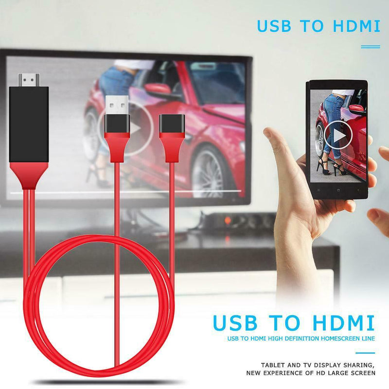 Phone 8 Pin USB to HDMI Cable HD 1080P Adapter Converter for HDTV TV Digital AV