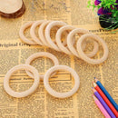 20 Pack Wood Rings Wooden Rings For Craft, Ring Pendant And Connectors Jewe