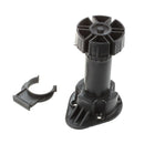 Adjustable Height Black Plastic Cabinet Cupboard Foot Leg
