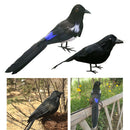 2x Artificial Decorative Bird Realistic Crows Raven Statue Garden Decor